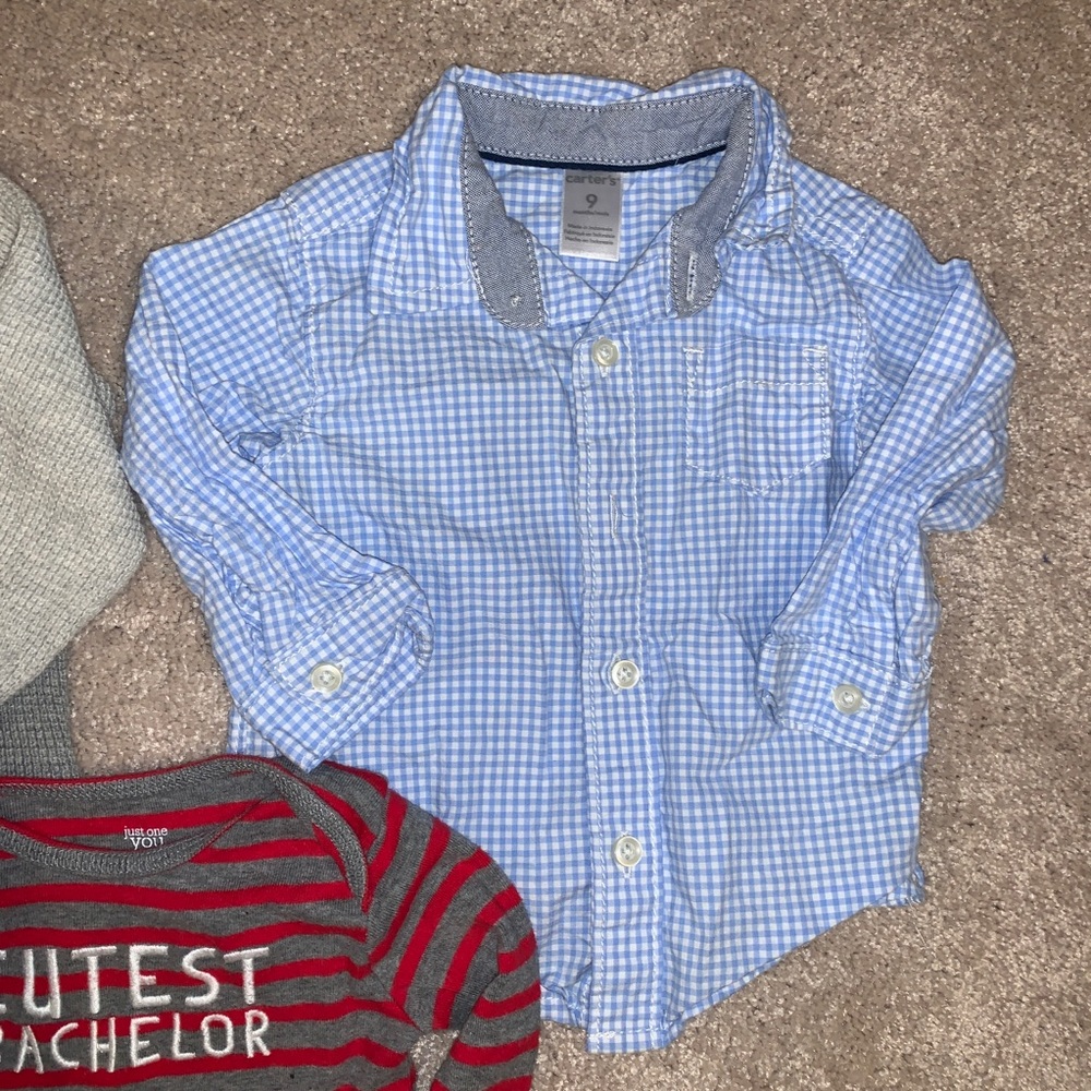 Bundle of Boys 9mo Long Sleeve Shirts - Picture 3 of 7